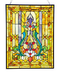 Stained Glass Fleur De Lis Window Panel