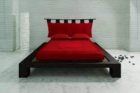 Unicolored Bali Bed With Tatami In