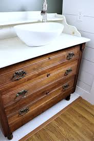 vintage washstand turned bathroom