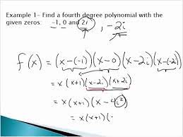 find a polynomial given complex zeros