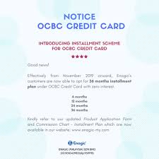 Notice Ocbc Credit Card Enagic Malaysia Sdn Bhd