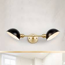 Metallic Dual Dome Vanity Light Fixture