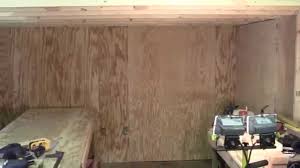 shed wall finished with plywood you