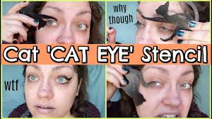 cat shaped eyeliner stencil