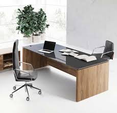 E O S Executive Glass Desk Bt Office