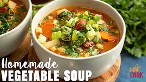 homemade vegetable soup recipe steps