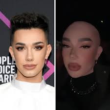 james charles shows off bald look in