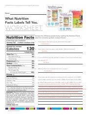 what nutrition facts labels tell
