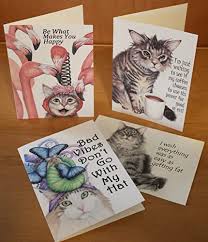 How to use these valentine quotes. Amazon Com Cat Quotes Greeting Cards Fine Art 5x7 By Wendy Hogue Berry Handmade
