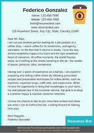 barista cover letter sles