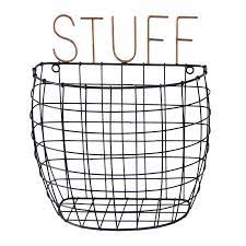 Stuff Metal Wall Basket 13x14