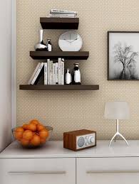 Dark Brown Floating Wall Shelves
