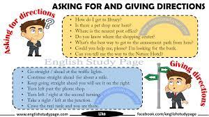 asking and giving direction in english