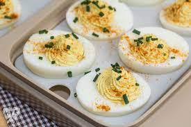 no mayo deviled eggs a clic party