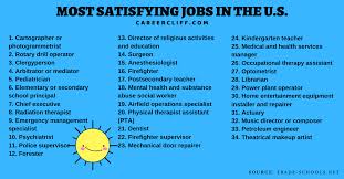 50 most satisfying jobs list what