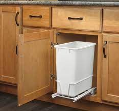 20 quart white trash can kitchen waste bin garbage pull out undercounter cabinet