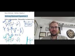 Solving Rational Equations 1 Algebra 1