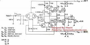 To begin with, examine the descriptions of connections from m1 to r2, and the node numbers in the circuit diagram. Diy 100 Watt Mosfet Amplifier Circuit Homemade Circuit Projects