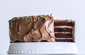 four layer chocolate birthday cake with