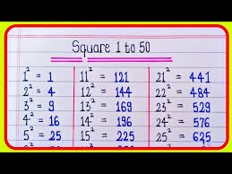 listen and learn square of 1 to 20