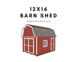 12x16 Barn Shed Plans