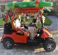 decorate a golf cart for a parade