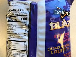 1 Small Bag Of Doritos Cal Scale