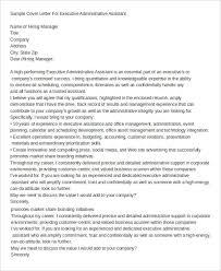 Cover Letter Examples For Executive Administrative Assistant