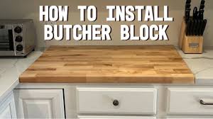 how to install butcher block counters