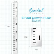 6ft Growth Chart Ruler Stencil