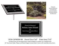 Memorial Plaque With Stake