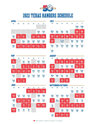 Rangers' reconfigured 2022 schedule ...