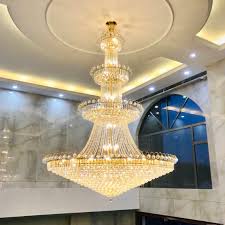 Modern Luxury Royal Gold Crystal Ball Chandelier Lighting Ceiling Lamp For Hotel Lobby Decor Lighting High Ceiling Decor Buy 4 Layers Big Lamp Gold Light Crystal Glass Ball Chandelier Big Lamp