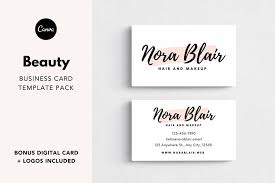 beauty business card template plus logo