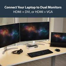 dual monitor laptop docking station
