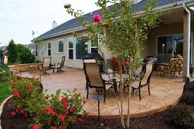 75 Stamped Concrete Patio With An