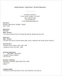 No Experience Resume Sample 7 Examples In Word Pdf