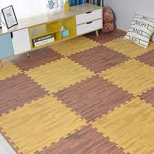 wood grain foam interlocking floor mats