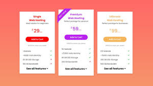 pricing card using html css