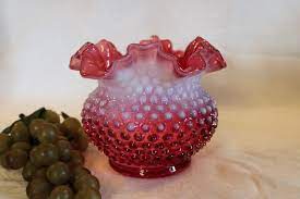 Fenton Art Glass Cranberry Opalescent
