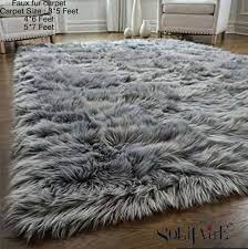 faux fur carpets 5x7 feet for home