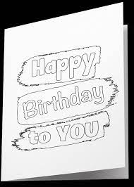 happy birthday printable cards to color