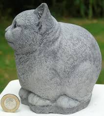 Fat Cat Stone Garden Ornament