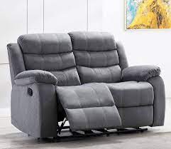 2 seater recliner sofa grey