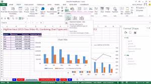 Highline Excel 2013 Class Video 45 Combining Chart Types And Secondary Axis In Excel 2013