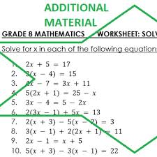 Grade 8 9 Math Worksheets Like Terms