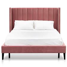 Hilale Queen Bed Frame Blush Peach