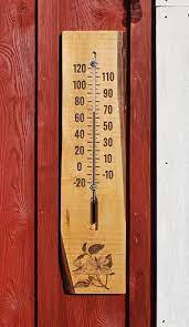 Large Outdoor Wood Thermometer