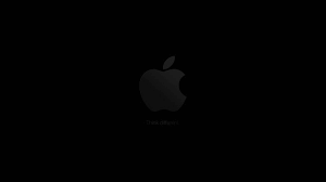 apple logo wallpaper 4k think