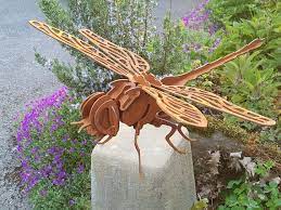 Rusty Metal Dragonfly Garden Insect